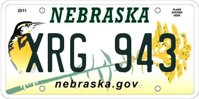 NE license plate XRG943