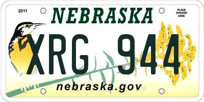 NE license plate XRG944