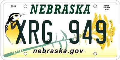 NE license plate XRG949