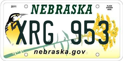 NE license plate XRG953