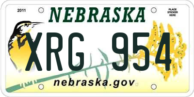 NE license plate XRG954