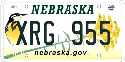 NE license plate XRG955