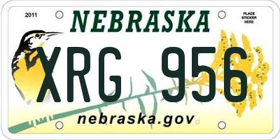 NE license plate XRG956