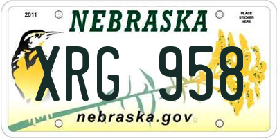 NE license plate XRG958