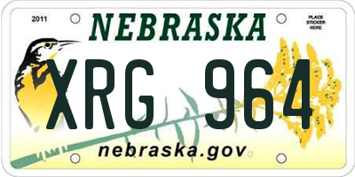 NE license plate XRG964