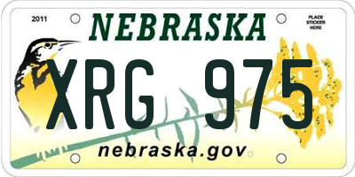 NE license plate XRG975