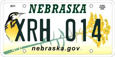 NE license plate XRH014