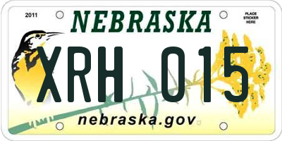 NE license plate XRH015