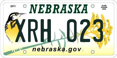 NE license plate XRH023