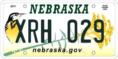 NE license plate XRH029