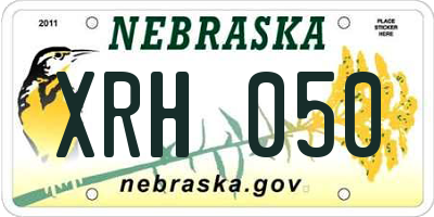 NE license plate XRH050