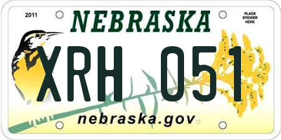 NE license plate XRH051