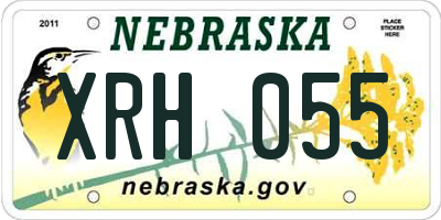 NE license plate XRH055