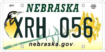 NE license plate XRH056