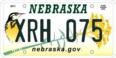 NE license plate XRH075