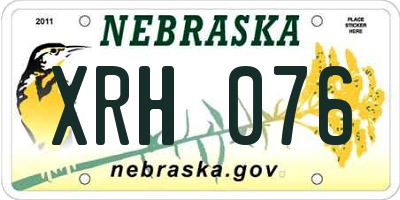 NE license plate XRH076
