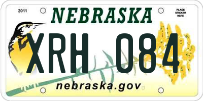 NE license plate XRH084