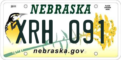 NE license plate XRH091