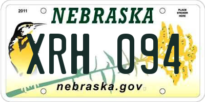 NE license plate XRH094