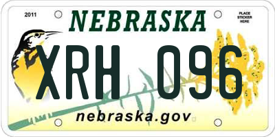 NE license plate XRH096