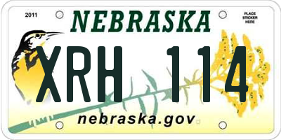 NE license plate XRH114