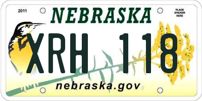 NE license plate XRH118