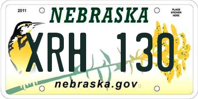 NE license plate XRH130
