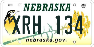 NE license plate XRH134
