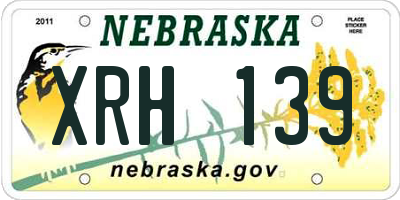 NE license plate XRH139