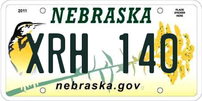 NE license plate XRH140