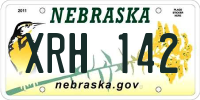 NE license plate XRH142