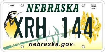 NE license plate XRH144