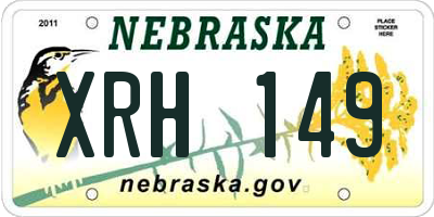 NE license plate XRH149