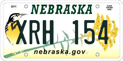 NE license plate XRH154