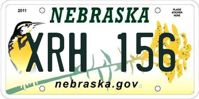 NE license plate XRH156