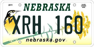 NE license plate XRH160