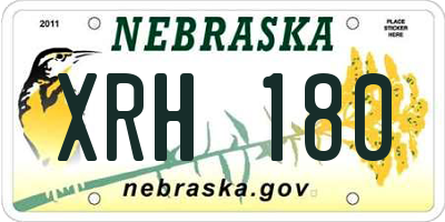 NE license plate XRH180