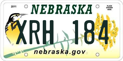 NE license plate XRH184