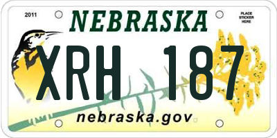 NE license plate XRH187