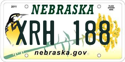 NE license plate XRH188
