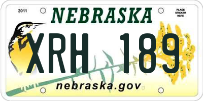 NE license plate XRH189