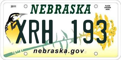 NE license plate XRH193