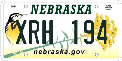 NE license plate XRH194