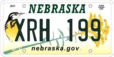 NE license plate XRH199