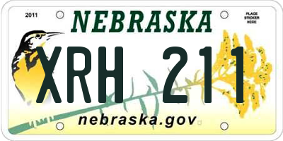 NE license plate XRH211