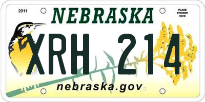 NE license plate XRH214