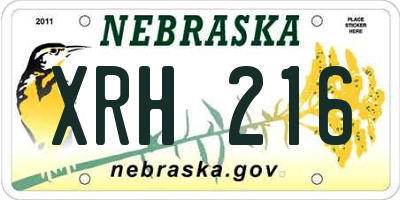 NE license plate XRH216