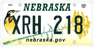 NE license plate XRH218