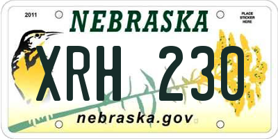 NE license plate XRH230