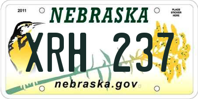 NE license plate XRH237